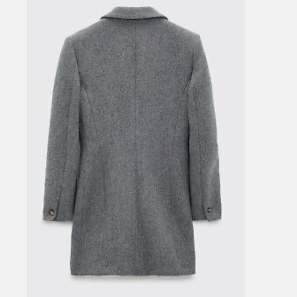 Zara Grey Wool Tailored Frock Coat - Picture 6 of 8